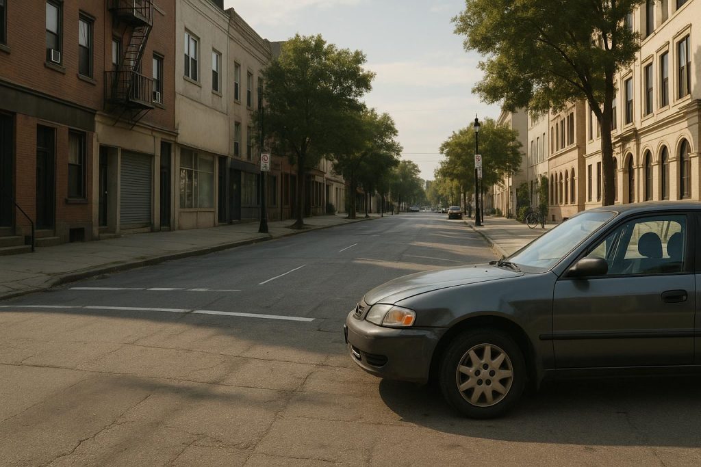A minor car accident dent illustrating the topic of car accident insurance disclosure.