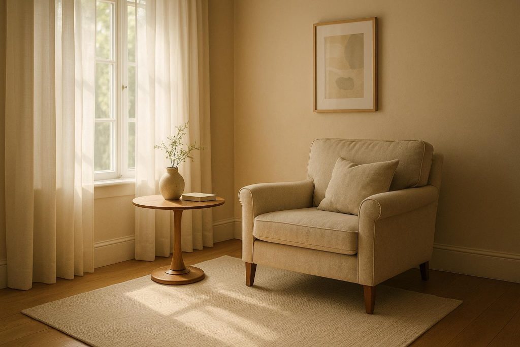 Sunlit corner symbolizing a reflective environment for spousal support in Alberta